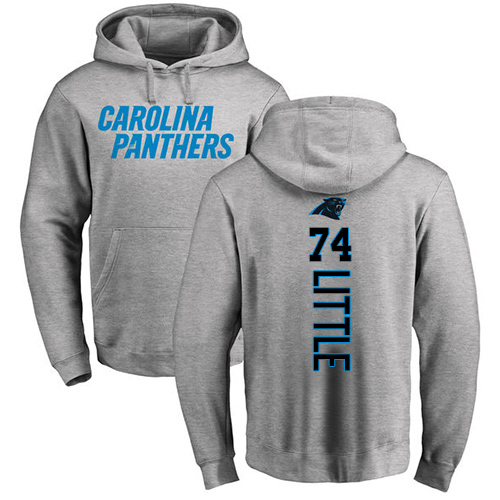 Carolina Panthers Men Ash Greg Little Backer NFL Football #74 Pullover Hoodie Sweatshirts->carolina panthers->NFL Jersey